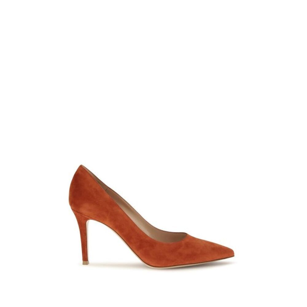 Gianvito Rossi Red Calf Leather Bos Taurus High Heel Women's Pumps
